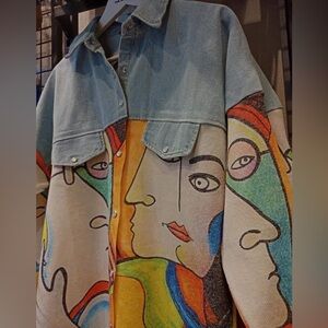 Turkish jeans& wool sweater amazing and very unique free size fits size large